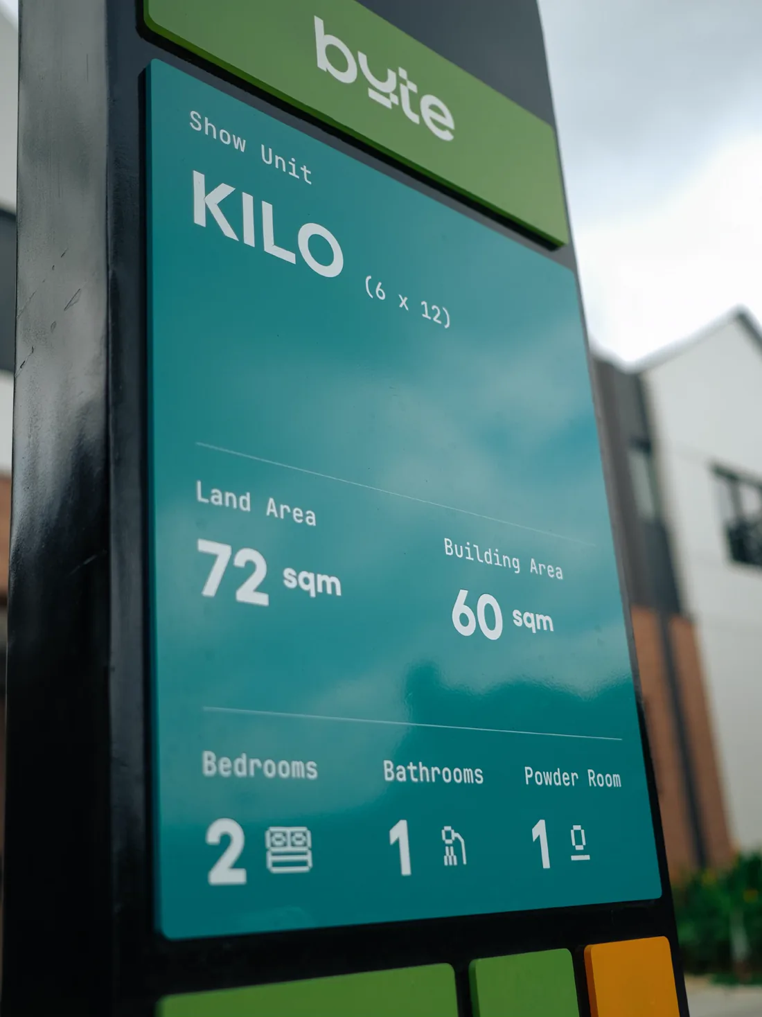 Teal unit sign for the KILO type